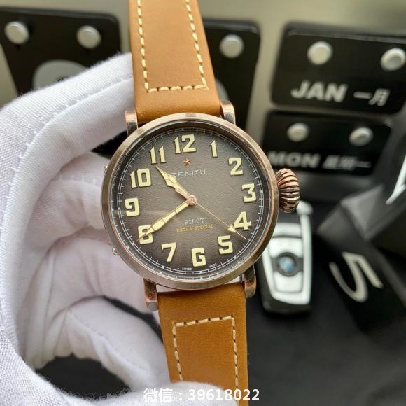 真力时-ZENITH  飞行员系列 复古新主义 品鉴真力时飞行员系列精钢复古腕表