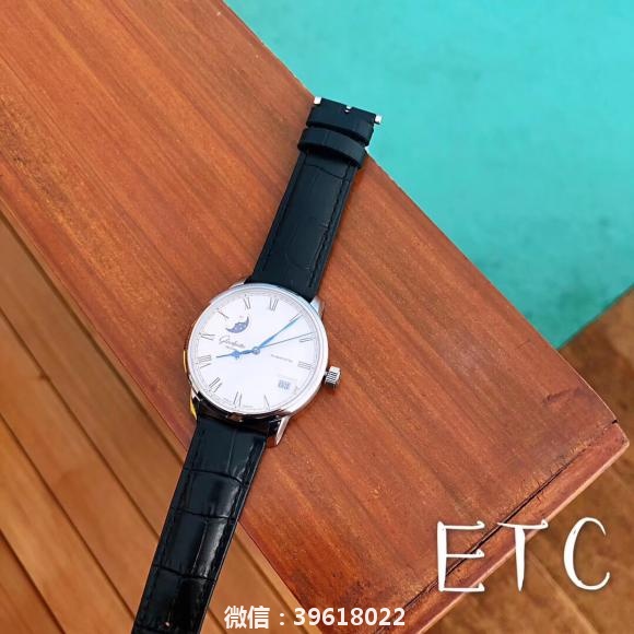 马尔代夫旅拍图 【ETC出品】 格拉苏蒂原创议员大日历月相腕表