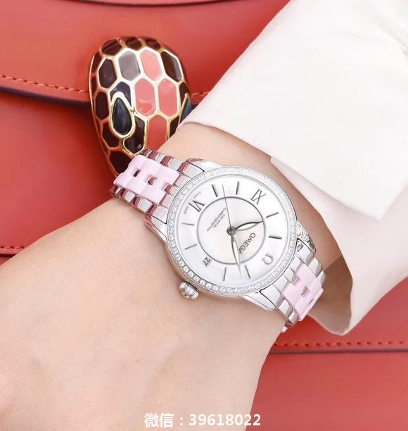 最新款欧米茄女装 款式时尚大方女士陶瓷腕表