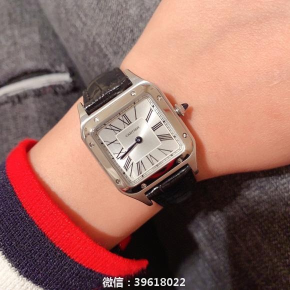 实拍升级版✨卡地亚（Cartier ）新款超薄山度士腕表