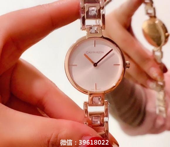 CK石英女表 Angelababy同款时尚女表 工艺难度极高的鱼骨设计 这已经超出手表的范畴了 美的让人惊艳 瑞士石英机芯