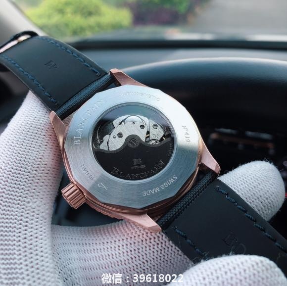 黑宝铂（Blancpain）B28 正品开模制作 1:1制作系列 五十噚系列 5000-1230-B52A款式 男士腕表