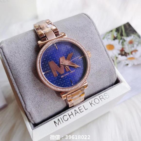 MICHAEL KORS官方新款MK4335玫瑰金钢表带