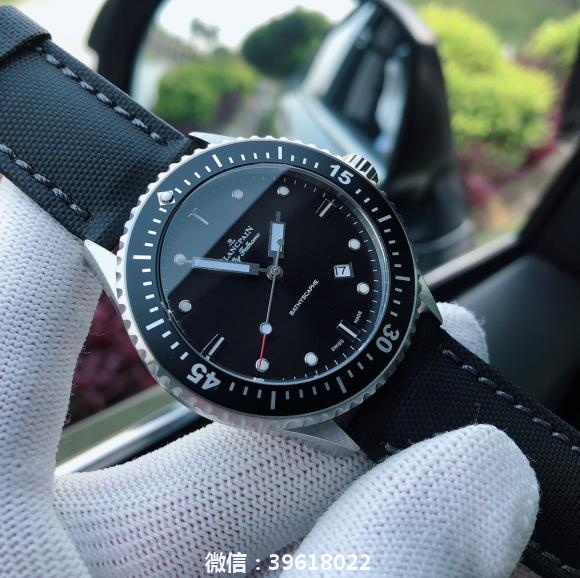 黑宝铂（Blancpain）B28 正品开模制作 1:1制作系列 五十噚系列 5000-1230-B52A款式 男士腕表