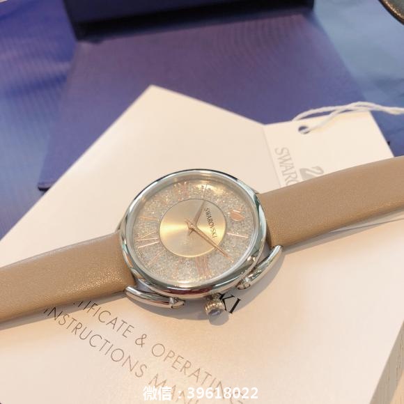 施华洛世奇Crystalline新款罗马刻度 散落星辰满钻水晶手表一件真正能令人驻足欣赏的作品
