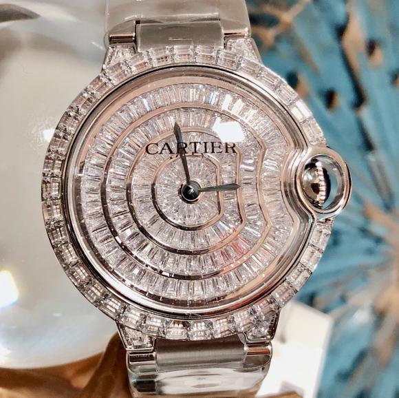 Cartier-卡地亚蓝气球方钻满天星女士腕表