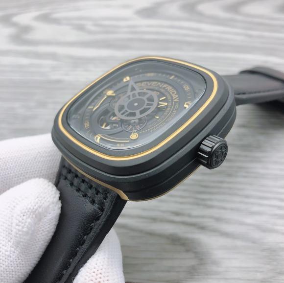 SJ 出品 580 原单品质 七个星期五SEVENFIRDAY手表型号 P2/02 SEVENFRIDAY P系列手表具有一个经抛光处理的不锈钢金属外壳和座圈