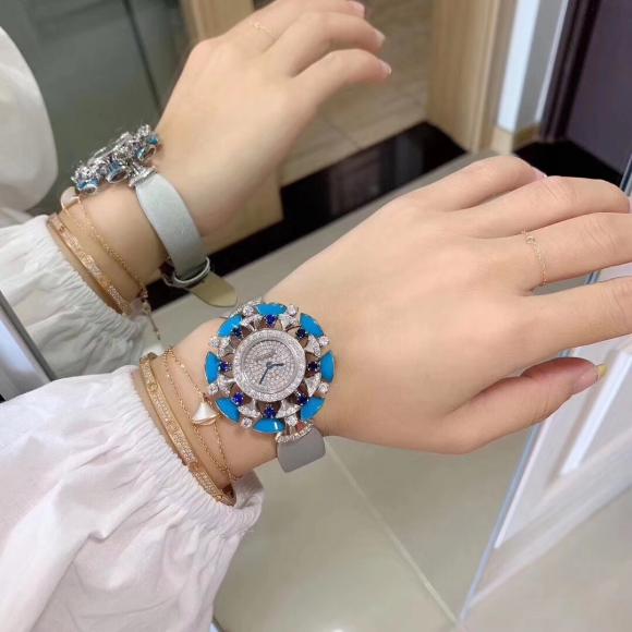 实拍 现货 BVLGARI-宝格丽 精钢表壳创意珠宝系列女士腕表
