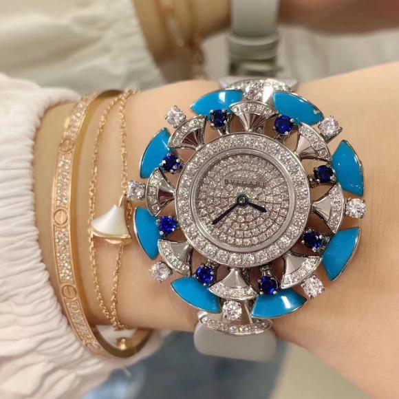 实拍 现货 BVLGARI-宝格丽 精钢表壳创意珠宝系列女士腕表