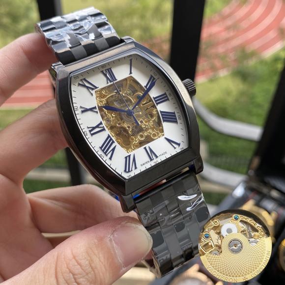 方形新款热卖爆款️️高清实拍 完美呈现 江诗丹顿最新设计镂空新品 精品男士腕表