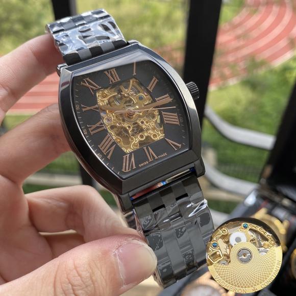 方形新款热卖爆款️️高清实拍 完美呈现 江诗丹顿最新设计镂空新品 精品男士腕表