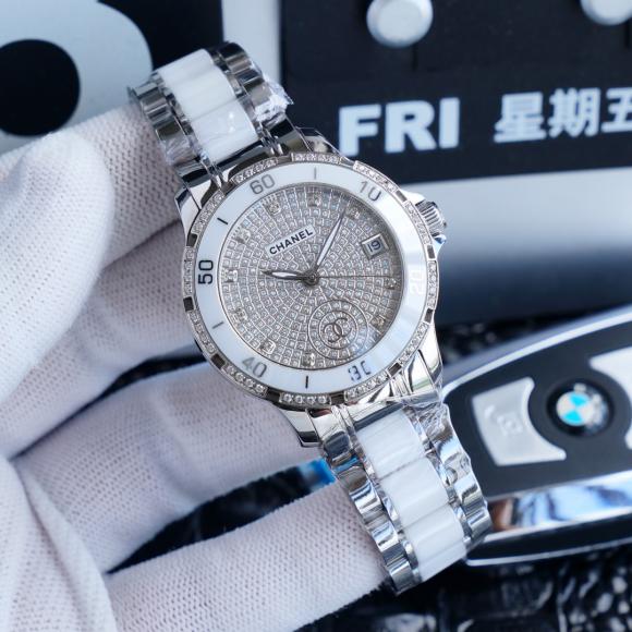 新款香奈-儿陶瓷系列满天星 时尚女士机械腕表