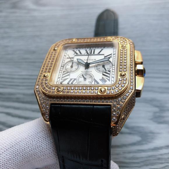 Cartier 卡地亚 桑托斯系列 瑞士品牌 精品男士腕表