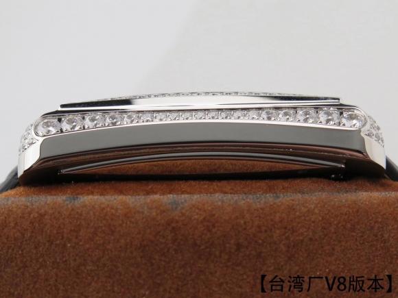 〖台湾厂V8版本镶钻复刻〗伯爵满天星方形镶钻型号BLACK-TIEG0A33075和76,最新修正版本