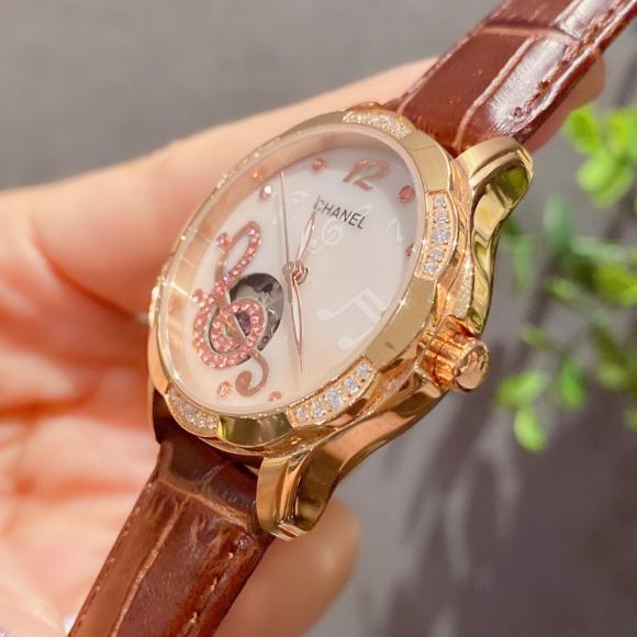 陶瓷「麦芽糖」香奈儿新款女装机械腕表