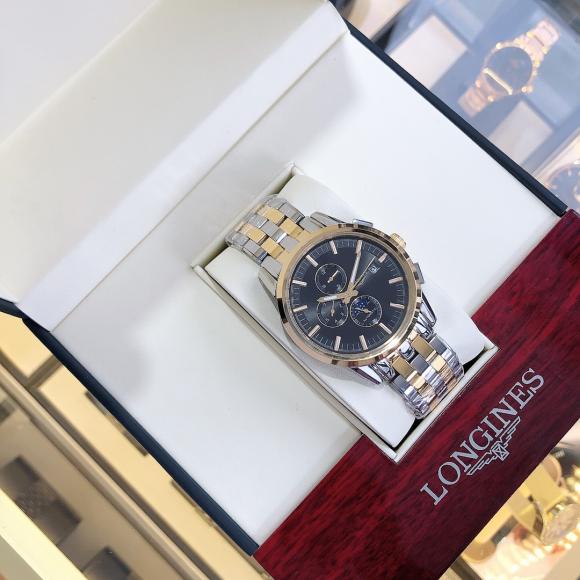 白皮 430  实物拍摄浪琴-LONGINES  最新首发 六针商务 送礼最佳类型 男士腕表