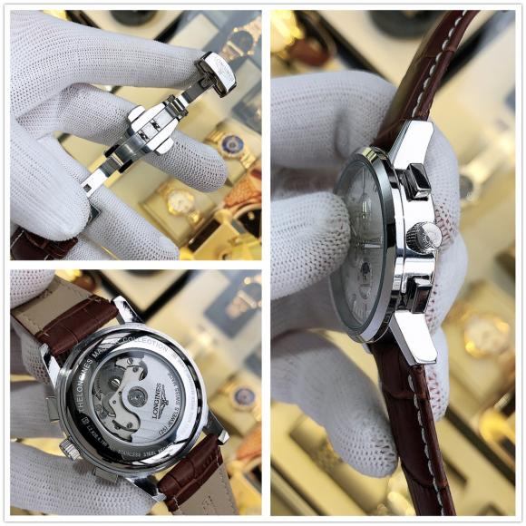 实物拍摄浪琴-LONGINES  最新首发 六针商务 送礼最佳类型 男士腕表