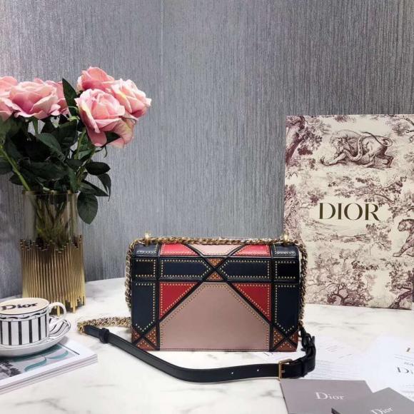 Dior 新品出货 专柜最新拼色 原单品质翻盖式链条包