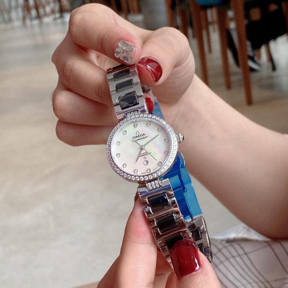 白钻 金钻OMEGA-欧米茄 最新碟飞系列女士腕表