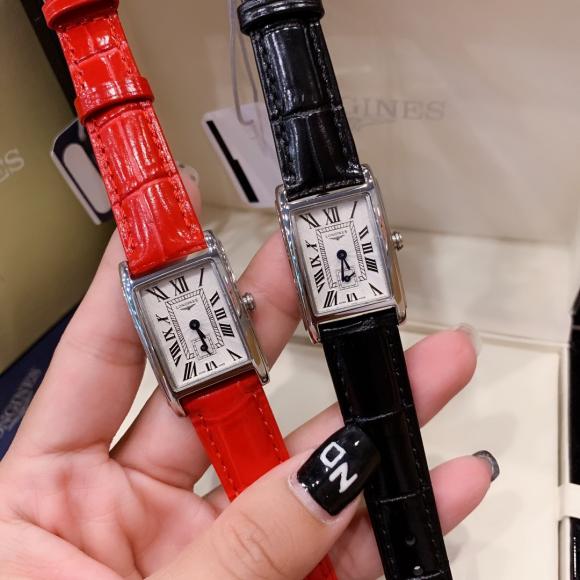 浪琴超好看的小红表浪琴-Longines戴卓维纳系列 精致两针半女士腕表