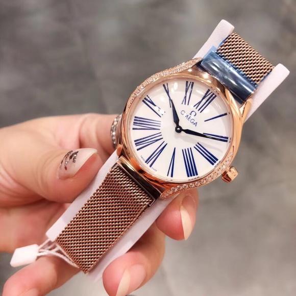 欧米茄2018年最新款 台湾厂打造的高版本 蝶飞名典女士石英腕表