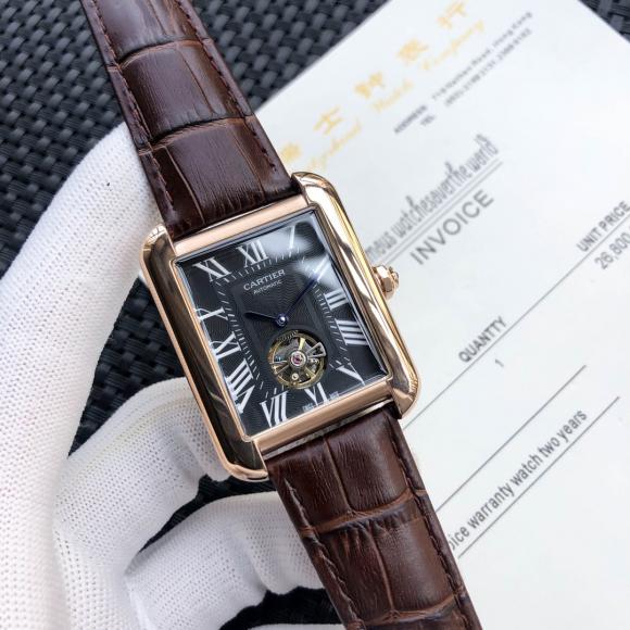 黑卡地亚 Cartier 精品男士腕表
