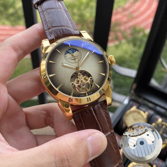 首发新款热卖爆款高清实拍 完美呈现 浪琴最新设计大飞轮新品 精品男士腕表