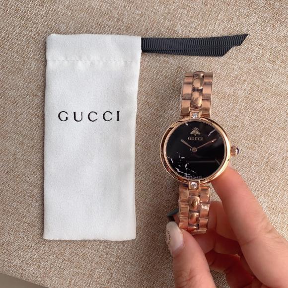 「麦芽糖」古驰Gucci专柜最新小蜜蜂系列不锈钢薄表壳