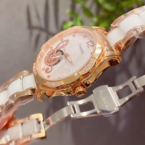 陶瓷香奈儿新款女装机械腕表