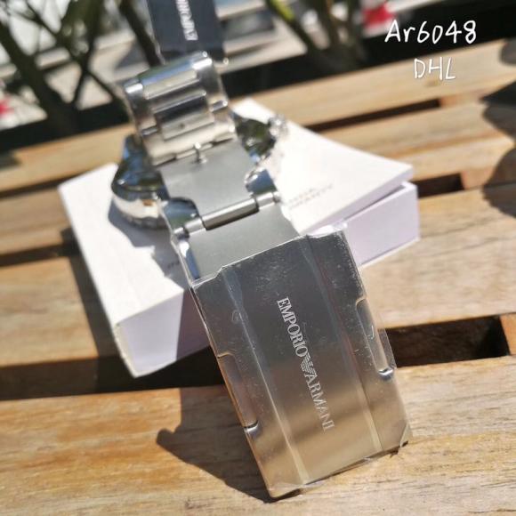 原单阿玛尼Armani型号 Ar6048表壳L精钢表镜 强化矿物质玻璃表带L精钢尺寸 45mm钢壳钢带彰显男士刚毅本质
