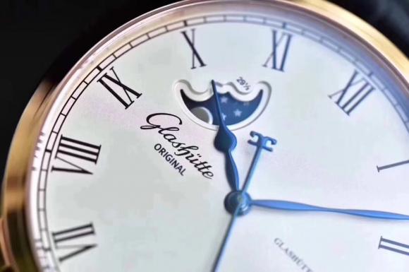【GF出品】市场唯一一家使用正品开模的/格拉苏蒂原创议员大日历月相腕表
