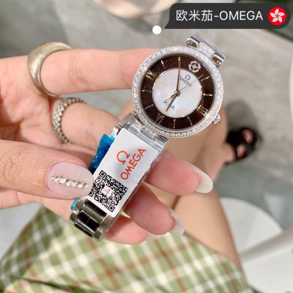 欧米茄-OMEGA最新蝶飞Chic系列贝母间陶瓷腕表