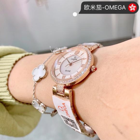 欧米茄-OMEGA最新蝶飞Chic系列贝母间陶瓷腕表