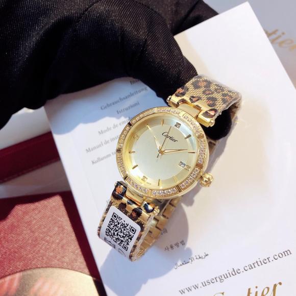白钻 金钻 豹纹320卡地亚-CARTIER腕表