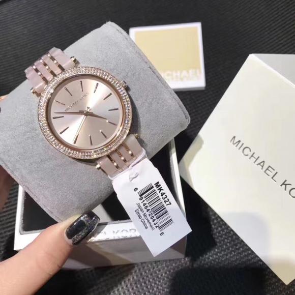 Michael Kors迈克科尔斯女士MK4327 Darci粉色玫瑰金色手表