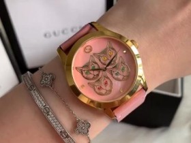 Gucci古驰G-TIMELESS系列最新成员-可爱喵星人 该款腕表