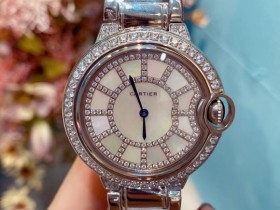 .「麦芽糖」卡地亚蓝气球系列钻石手表 超美此款限量版在珠宝圈子得不行 瑞士石英机芯