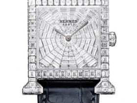 最新推出 Hermes爱马仕H-our方钻珠宝腕表