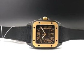 EG Factory最新力作 市场顶级复刻 卡地亚CARTIER黑武士男款上市 全新的Santos 100 Carbon腕表