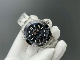【VS Factory最新力作】市场最高版本 最高复刻 VS欧.米茄OMEGA海马300M 黑色字面金针腕表