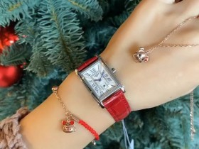 新年特惠批 白 原装一比一✔️✔️浪琴超好看的小红表浪琴-Longines戴卓维纳系列 精致两针半女士腕表